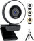 Spedal Webcam 4K avec Anneau Lumineux, Couverture de confidentialité intégrée et Double Microphone, Mise au Point Rapide, luminosité réglable, caméra Web de Streaming USB avec trépied