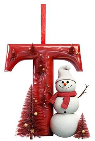 Weihnachtsdeko 26 Buchstaben Anhänger Christmas Decorations Weihnachtsbaumschmuck Lustige Geschenke Christbaumschmuck Weinachtsdekorationen Weihnachtsschmuck Weihnachtsanhänger (T)