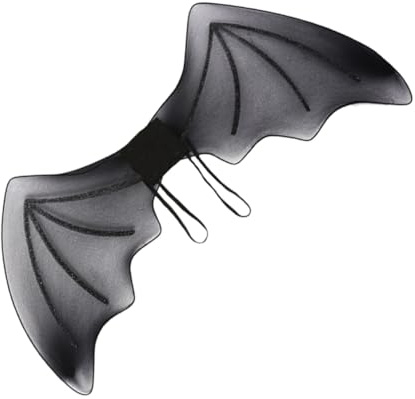 SOPOTUTU Ailes de chauve-souris noires accessoire de chauve-souris adulte gothique de festival costume d'halloween sérigraphie