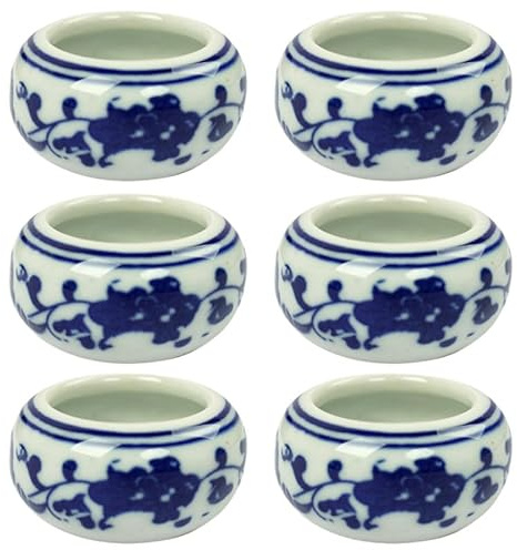 Gatuida 6 pièces Coupelle Encre Céramique Petit Format pour Calligraphie Peinture Accessoires Bureau Léger Portable Cadeau Culture Chinoise