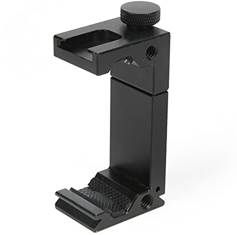 ROHMRHIE Clip de Montaje de trípode para teléfono, Abrazadera Ajustable para teléfono, luz de Relleno de Zapata fría para fotografía Vlogging