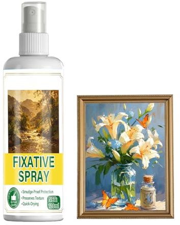 Générique Spray fissativo, rivestimento da 100 ml, fissativo per , per opere a carboncino a guazzo acrilico carta da parati arte artigianale pittura