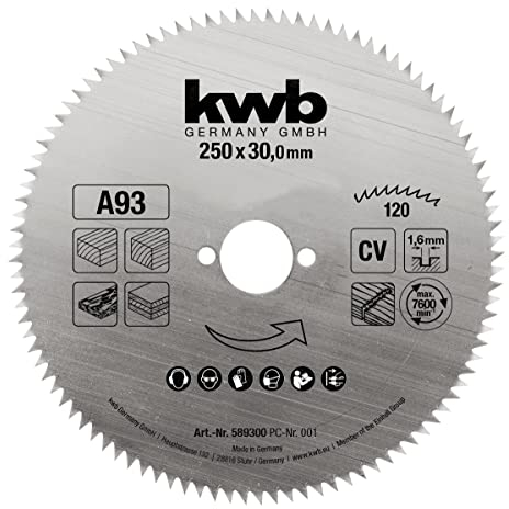 Lame de scie circulaire kwb 250 x 30 mm mm, fabriquée en Allemagne, coupe fine et précise, convient pour les panneaux de bois, le bois profilé et le bois tendre