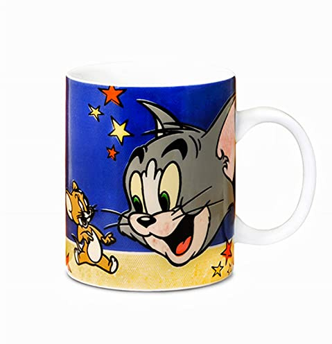 Logoshirt® Tom und Jerry I Logo I Porzellan Tasse - Kaffeebecher, 300 ml I spülmaschinenfest & mikrowellengeeignet I in farbiger Geschenkverpackung I Lizenziertes Original Design