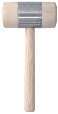 Mazza Cut360 | in legno di corno e involucro in metallo stampato | Ø 90 mm lunghezza: 180 mm | 1100 g | Mazza versatile per la lavorazione del legno | Mazza per falegnami, carpentieri ed ebanisti