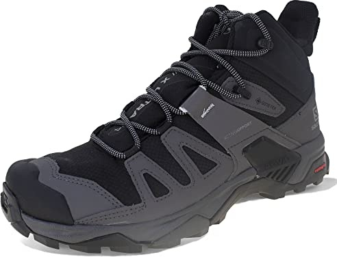 SALOMON Men's X Ultra 4 Low Rise Hiking Boots, Black Magnet Pearl Blue, 9.5 UK