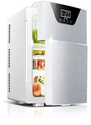 HSTFR Portable Car Freezer Mini Refrigerator 20L - Small Refrigerator for Car and Home with Touch Display Double Door 12V Car Fridge Cooler Warmer