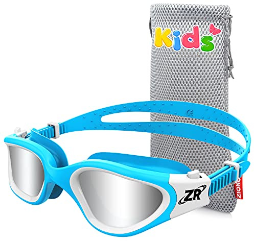 ZIONOR G1MINI Lunettes de natation pour enfants, polarisées/non polarisées, confortables, anti-buée, protection UV, pour filles et garçons, de 6 à 14 ans