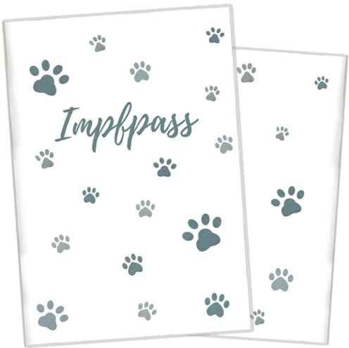 Wilhelm Fell Funda para cartilla de vacunación para animales, personalizable para tu mascota, idea de regalo personal para dueños de mascotas, funda protectora para cartilla de vacunación para