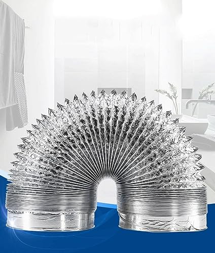 Aluflexrohr Alu-Folienschlauch Abluftschlauch Lüftungsschlauch Lüftungsrohr Für Abzugshaube, Rohrventilator Mit 2 Schlauchschellen Ø 80/100/110/120/150/160/170/180/200mm (Color : 5m, Size : 200mm)