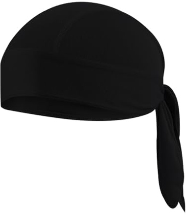 Ewanda store 1 Pcs Helmet Skull Caps Sport Cycling Sweat Wicking Helmet Liner Quick Dry Sports Headband Running Hat for Men Women(Black)