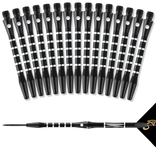 Ezydka Tige de Fléchettes 15 Pièces Tige de Fléchettes en Aluminium, Arbres de Fléchettes Filetées, Accessoires pour Fléchettes 2BA pour Fléchettes à Pointe Souple Ou Acier