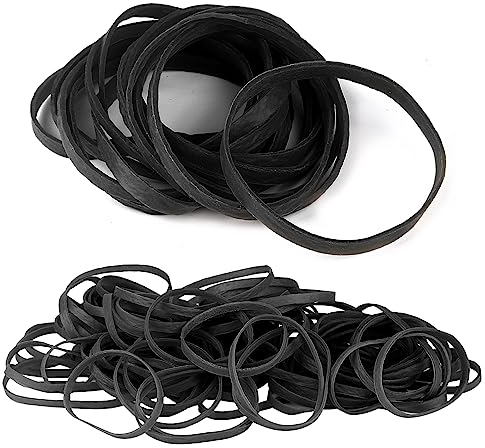 Gran goma elástica 100 x 5mm Negro Fuerte Elásticos Aplicar a Escuela Oficina Cocina Costurera Creativo Papel-100pieces