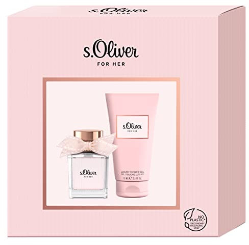 s.Oliver® FOR HER | Geschenkset - strahlend - elegant - feminin - für unvergessliche Momente | Eau de Toilette 30ml & Duschgel 75ml