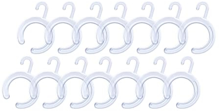 14 x DUSCHVORHANGRINGE OFFEN BARRIEREFREI TRANSPARENT MIT Haken FÜR DUSCHVORHANG DUSCHVORHANGSTANGE! Shower Curtain Rings Clear!
