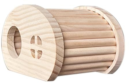Maison en Bois pour Hamster, Jouet et Cachette pour Petit Animal, Souris, Gerbilles