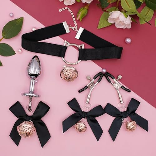 BARMI Elegant Adjustable Nippl Clamps with Stylish Chain Necklace - Non-Piercing Pleasure and Enhancing in Romantic Moments for All Genders.