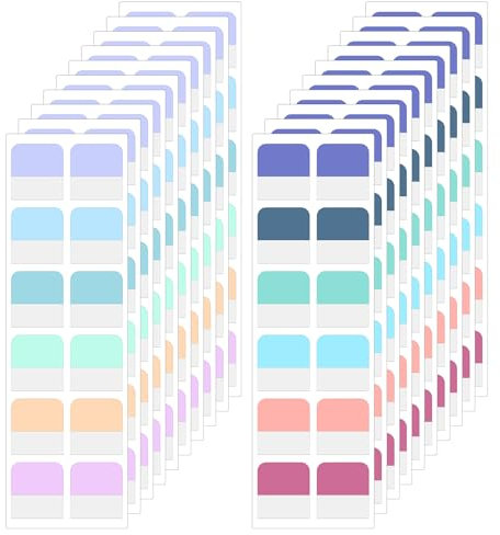 JIEYAO 240 Stück Kleberegisterkarten, Seitenmarker Selbstklebend Page Markers Tabs Haftnotizen zum Markieren Beschriften Buch-Tabs Farbe Klebezettel Tabs für Büro Dokumente Bücher Tagebuch Ordner