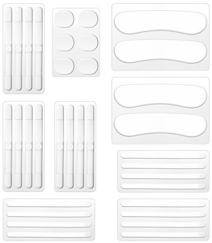 Lot de 34 sangles de chaussures en silicone pour sandales à talons hauts - Bandes de protection antidérapantes - Coussinets antidérapants - Support autocollant pour chaussures de sport - Pour homme et