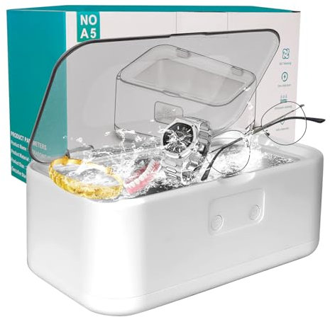 Ultraschallreinigungsgerät, 49000Hz Brillenreinigungsgerät, 40W Ultraschallreiniger, 800ML Ultraschallgerät, Ultrasonic Cleaner für Brillen Zahnersatz Schmuck Uhren Fingerringe Geld Münzen