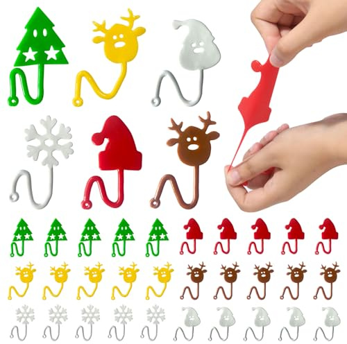 DOWNDRIFT 36 Stück Klatschhand Kinder Mitgebsel Weihnachten,Klebehand Spielzeug,Klebrigkeit Klatschhände Set,Bunte Glibberhand Give Aways Kindergeburtstag Geschenke für Weihnachten Jungen Mädchen
