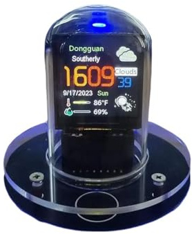 Estación meteorológica, Nixie Tube conectado a la red inteligente actualiza automáticamente las decoraciones digitales de escritorio estación meteorológica inteligente reloj Digital Para el hogar