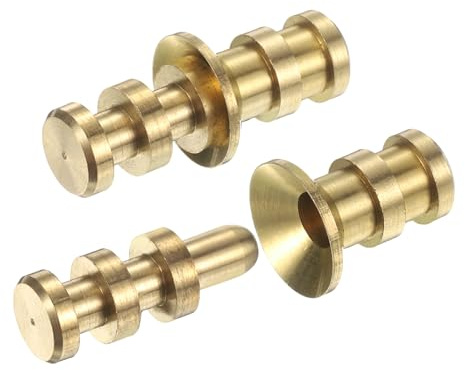 PATIKIL Clavija De Latón Para Mesa 8x12x30mm 10 Piezas Conectores De Pernos Para Mesa Clavijas De Alineación Para Extensión De Hardware Para Muebles Escritorio Dorado