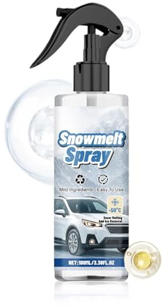 Spray antigelo per parabrezza, 100 ml, ad azione rapida, per rimuovere i vetri del parabrezza, per SUV, camper, berlina, minivan, auto e automobili