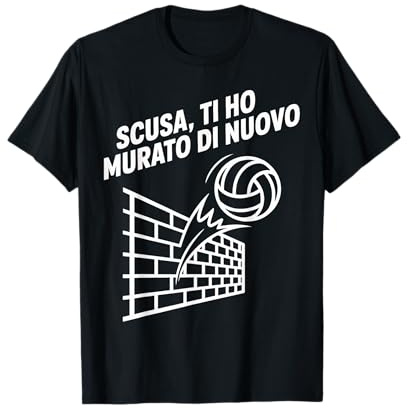 Pallavolo Ruolo Centrale Volley Frase Divertente Muro Maglietta