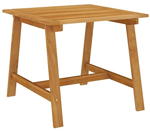 HGBNMER Solid Acacia Wood Garden Dining Table for 4 Persons with Outdoor Table and Natural Acacia Wood Finish