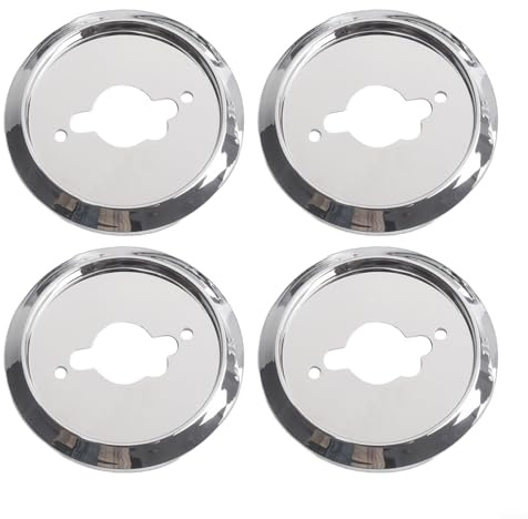 CNANRNANC 4Pcs Gas Grill Control Knob Base Replacement Set, Silver 7.5Cm Plastic, Compatible With Bbq And Outdoor Cooking In Garden Or Patio(10pcs)