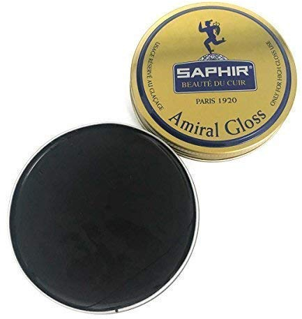 Saphir Amiral High Gloss Wax Polish 50ml - Black and Neutral (Black (01))