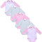 MEA BABY Unisex Baby Langarm Body aus 100% Baumwolle im 5er Pack, Baby Body mit Aufdruck, Baby Body für Mädchen, Baby Body für Jungen (56, Mädchen)