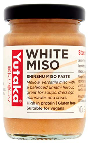 Yutaka - White Miso, Shinshu Miso Paste, 100g - Gluten-Free, Vegan-Friendly - Miso Paste with Umami Flavour - For Soups, Sauces, Dressings, and Marinades - Protein Rich - Product of Japan