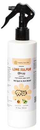 Classic's Lime Sulfur Spray Pet Care for Dry and Itchy Skin - Spotcare and Safe Solution for Dog, Cat, Puppy, Kitten, Horse (12 oz)