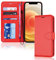 TECHGEAR iPhone 12 Mini Leather Wallet Case, Flip Protective Case Cover with RFID Wallet Card Holder, Stand and Wrist Strap - Red PU Leather with Magnetic Closure Designed for iPhone 12 Mini 5.4