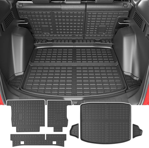 powoq Cargo Mat Compatible with 2017-2022 Honda CRV Backrest Mat Replacement for 2017 2018 2019 2020 2021 2022 Honda CRV Accessories (Fit 2017-2022 Fuel Model, Rear Backrest Mats+Rear Trunk Mat)