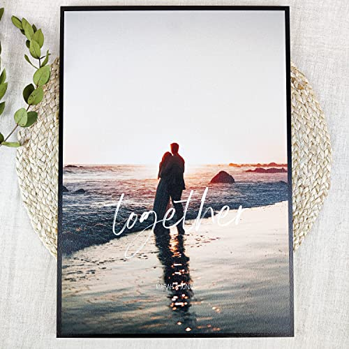 Elbeffekt Together Geschenk Holzbild - Personalisierbares Foto Geschenk zum Hinstellen/Aufhängen, Optional Beleuchtet - Geschenke Für Paare