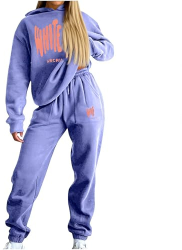 NSICBMNO Khaki Tracksuit Womens Full Set Jogging Suits Hoodie Tracksuit Two Piece Outfit Oversized Sweatshirts Jogging Pants With Pockets Lounge Outfits Casual Co Ord Sets Gym Activewear Streetwear