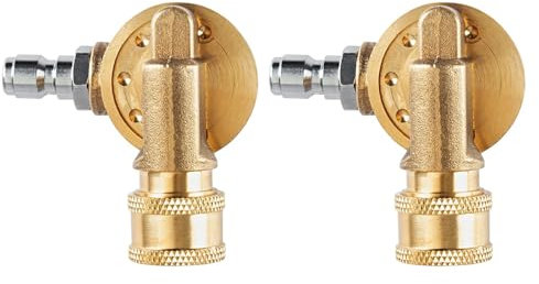 2 accoppiatori girevoli 3600 psi, attacco pulitore grondaia, connettore ugello idropulitrice rapido da 1/4 di pollice, ugello per macchina di pulizia a pressione con funzione girevole a 360 gradi