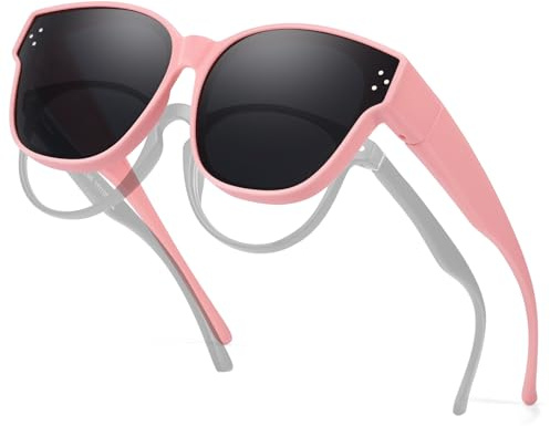 ZCCZJS Kids Polarized Sunglasses Fit Over Prescription Glasses for Age 6-15 Girls Boys Flexible Shades UV Protection LS8152-3