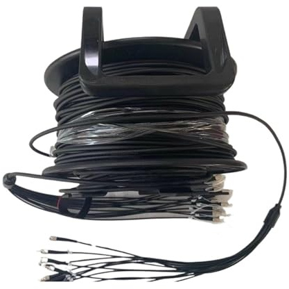 Cavo patch ottico schermato all'aperto della fibra con il cancello girevole PCD235 LC Sc FC A SM TPU DVI, impermeabile, monomodale, 50m (LC/A-LC/A, 2C LSZH con rullo)