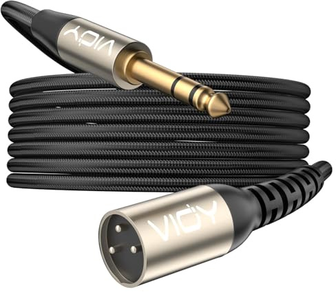 VIOY XLR to 1/4 Cable 20FT, 6.35mm TRS Male to XLR Male Balanced Mic Cord