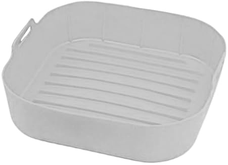 Yurosuis Inserti per cesti per friggitrice ad aria calda,Inserti riutilizzabili con manico | Set per friggitrici quadrati,Per pentole a microonde salsicce patatine fritte snack pizza accessori da