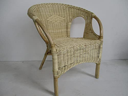 fantasie d oriente POLTRONA RATTAN RINFORZATA MIDOLLINO NATURALE GIARDINO CASA CM 60X63X80 H ACCATASTABILE POLTRONA IN NATURALE RINFORZATA