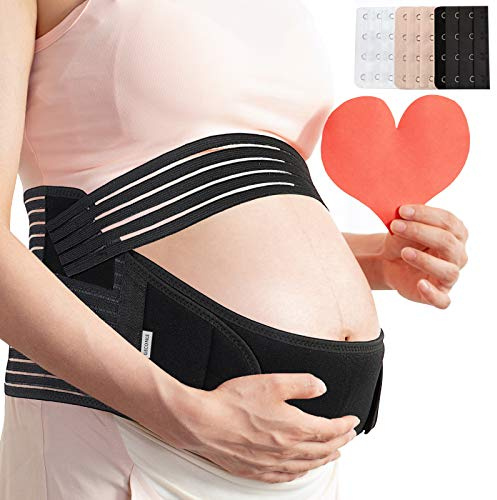GECONLE Fascia Gravidanza Sostegno Pancia e Schiena Premaman Fasce Cintura maternità Traspirante Regolabile