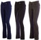 LAZURA Damen Jodhpur Reithose Vollbesatz Comfort schwarz/dunkelgrau 46