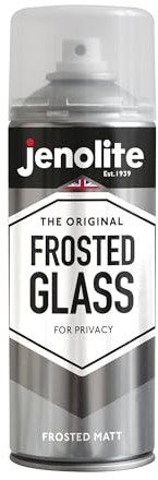 JENOLITE Frosted Glass Spray Paint | OPAQUE MATT FINISH | 400ml | Frosted Window Treatment For Added Privacy | Semi-Transparent Spray For Windows & Doors | Glass Frosting