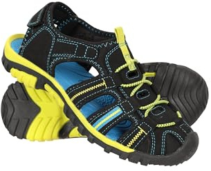 Mountain Warehouse Bay Kids Shandals - Neoprene Lined Sandal Shoes with Adjustable Straps - For Spring Summer Walking, Travelling & Outdoors Lime 13