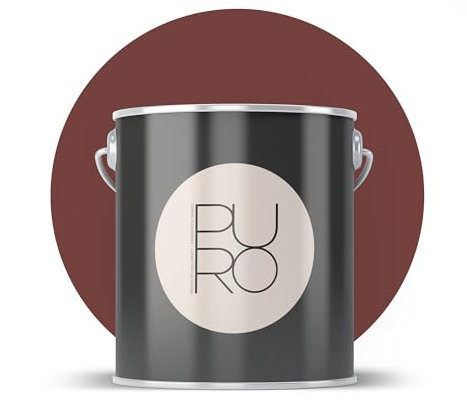 livingwalls PURO C2021 - Pintura de pared con muy alta opacidad, color rojo mate para interiores de alta calidad, 5 l